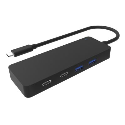 China Ultra Slim Black 7 In 1 Superspeed Multiple USB C HUB for sale