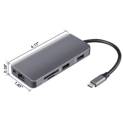 China 5 In 1 PD Port Multiple Superspeed USB C HUB Adapter ABS Aluminum Alloy for sale