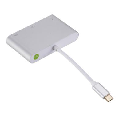 China Data Transfer Ultra Thin VGA 3 In 1 10Gbps Powered USB C HUB for sale