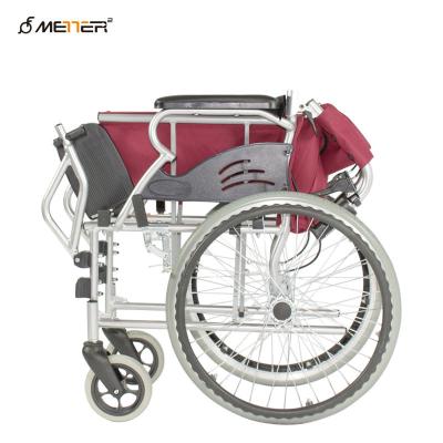 China Folding Aluminum Elderly CE Lightweight Manual Wheelchair for sale
