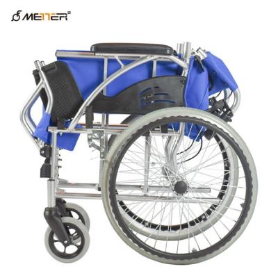 China Oxford Cushion Lightweight Foldable Manual Wheelchair for sale