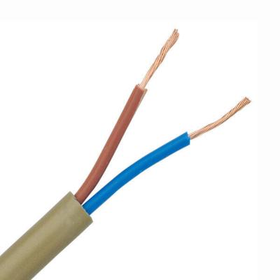 China El cobre puro, 2 corazones, ² de 1.0/1.5/2.5/4.0m m alrededor del PVC flexible forrado del cable aisló el cable forrado en venta