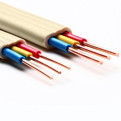 China Heatproof Anti Alkali 3 Core Flat Wire , Straight PVC Flat Conductor Cable for sale