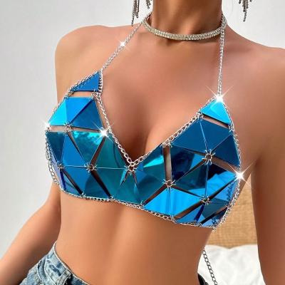 China Sequin Mirror Bustier body chain for sale