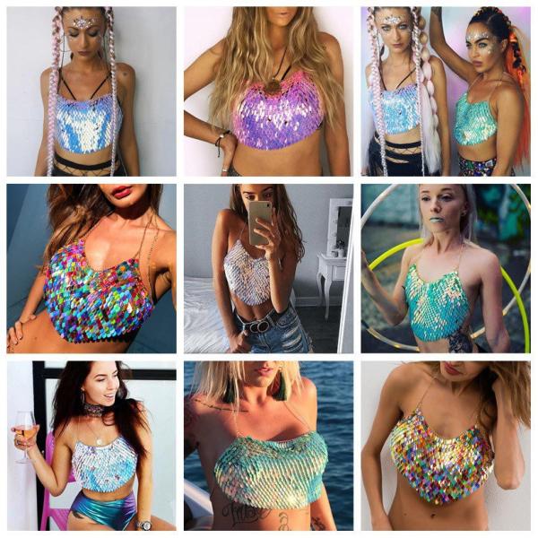 Quality Sequin Bustier body chain for sale