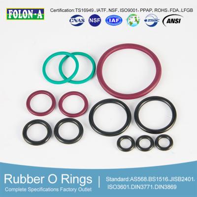 China Tensile Strength FKM O Rings UV Resistant Seals in Black/Green/Brown Excellent Chemical Resistance for sale