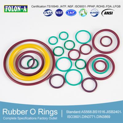 China AS568 BS1516 Fkm O Ring Cord / High Temp O Rings Chemical Resistant With Superior Durability en venta