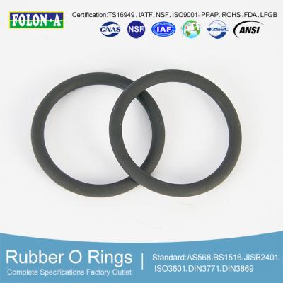 China ISO 3601 NBR Black O Rings Good Wear Resistance 40 Bar Pressure -25.C To 100.C for sale