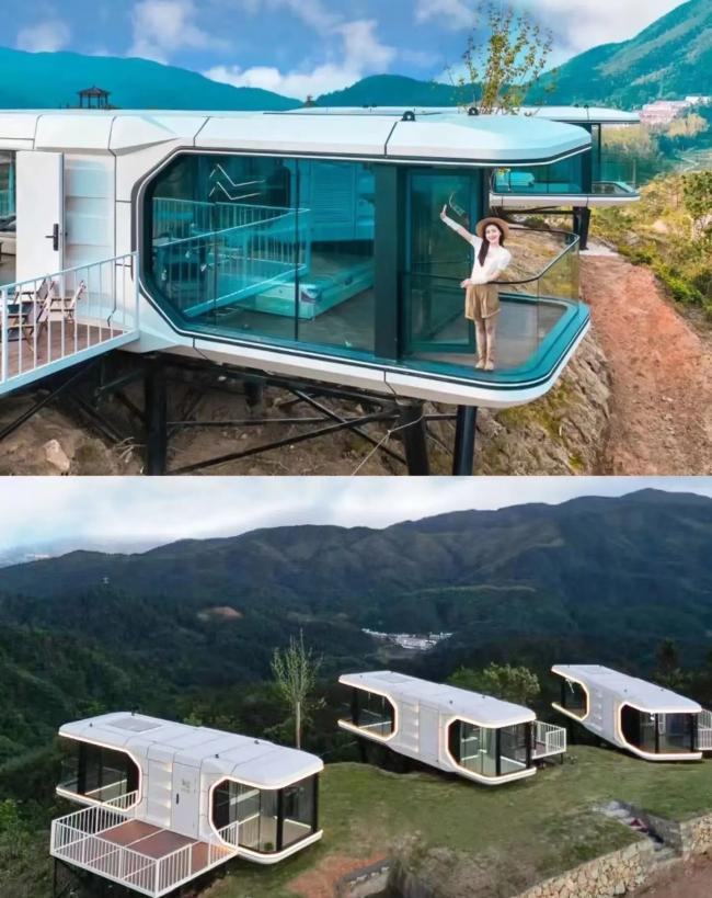 Space Capsule House luxury portable mobile hotel home modular prefab portable container tiny house