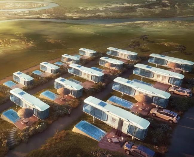 Space Capsule House luxury portable mobile hotel home modular prefab portable container tiny house