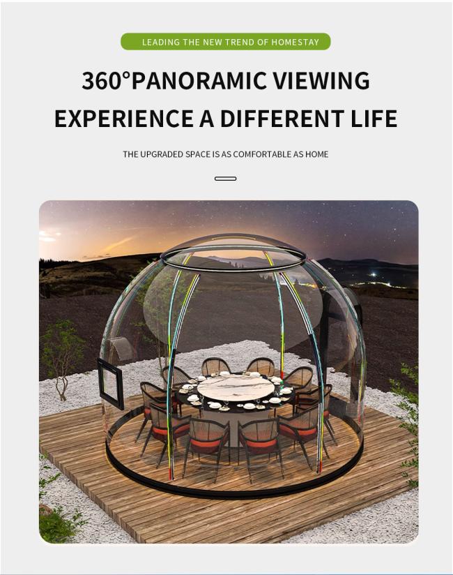 High-end aluminum alloy frame transparent PC creative star tent room box seal good cost-effective Bubble house