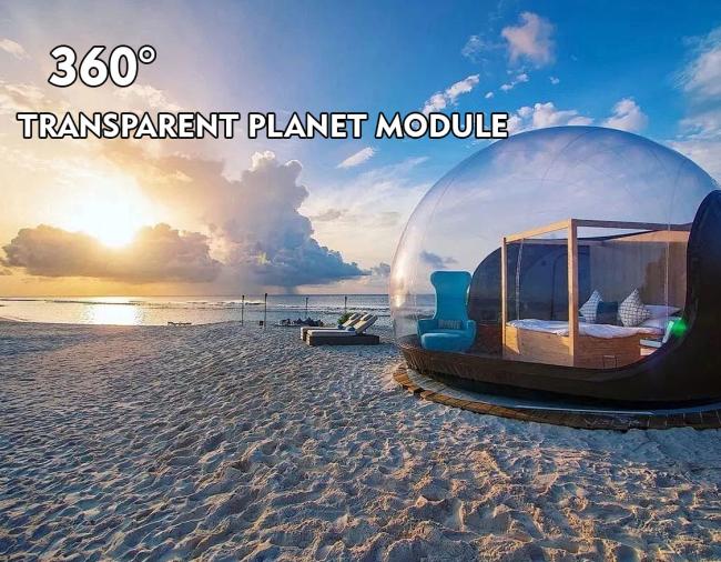 High-end aluminum alloy frame transparent PC creative star tent room box seal good cost-effective Bubble house