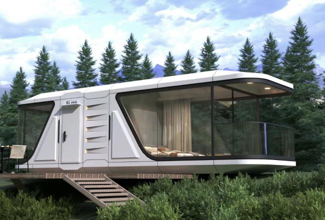 Outdoor Aluminum Space Capsule Home/hotel/house Space Capsule Mobile Integrated House Steel Modern Container Houses for Sale