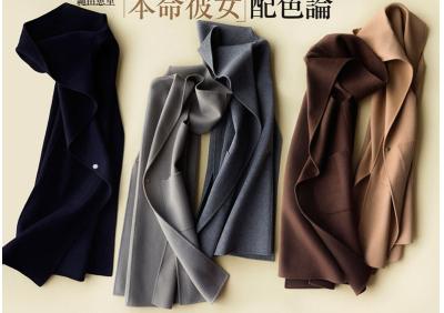 Китай Жилет жилета смеси шерстей причинной женщины дела безрукавный с шляпой/спрятанной кнопкой продается