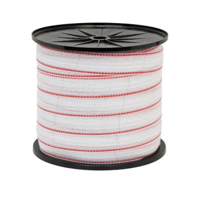 China High Visibility Electric Fence Poly Tape Twisted Poly Pro 8 Stainless Steel Conductors for sale
