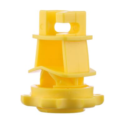 China Plastic Material Electric Fence Screw On Round Rod Post Insulators Yellow Color for sale