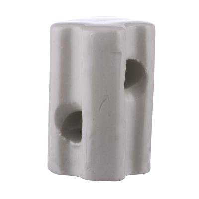China 11mm Hole Diameter 42mm Bullnose Porcelain Electric Fence Insulator for sale