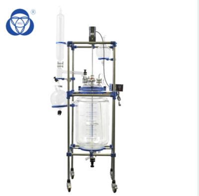 China 200L Lab Glass Reactor Chemical Jacketed Reactor for sale