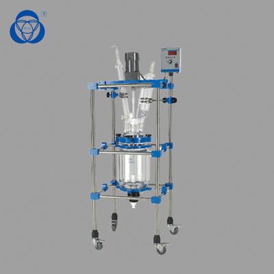 China High Precision  Double Jacketed Glass Reactor , Lab Glass Reactor Corrosion Resistant for sale