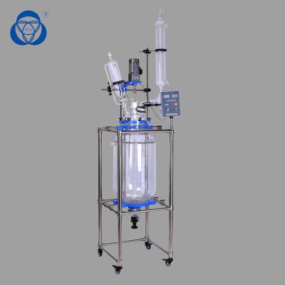 China Moveable Design Jacketed Glass Reactor Vessel Explosion Proof G3.3 Borosilicate for sale