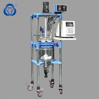 China Customized Jacketed Glass Reactor Vessel Ultrasonic Biodiesel Continuous for sale