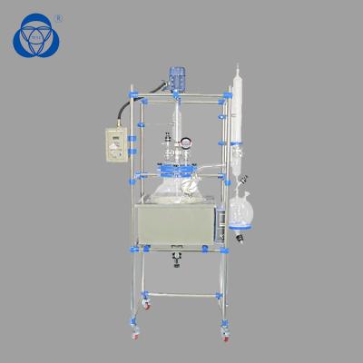 China Constant Pressure Glass Chemical Reactor Multi Neck Flange With Ceramic Mechanical Seal for sale