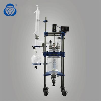 China Organic Jacketed Reactor Glass Distillation Kit PTFE Sealing Short Path for sale