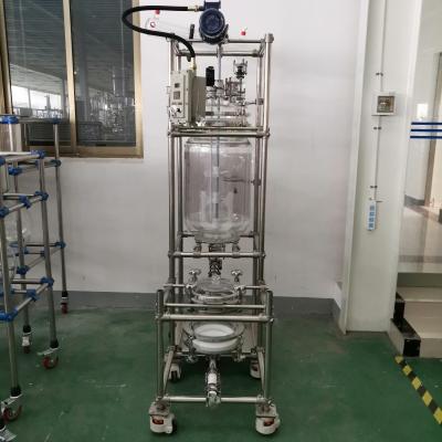 China Constant Rotate Speed CSTR Continuous Stirred Tank Reactor 10L Glass Reactor for sale