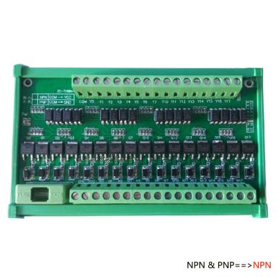 China 16 Ways PLC Output Power Amplifier Module Relay Board ZC16BN NPN Signal Outlet for sale