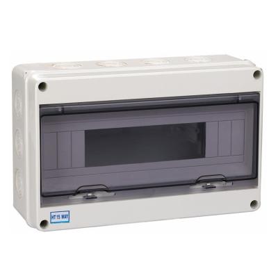 China HT 15 Way IP65 Waterproof Outdoor Electrical Enclosure Distribution Plastic Switch Box for sale
