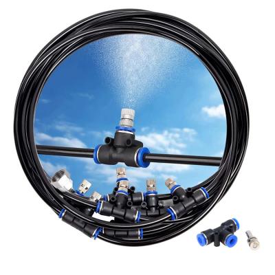China 5 - 30 Meters Water Spray Misting Cooling Kit Garden Watering Irrigation System Set for sale
