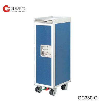 China Blue Airplane Food Trolley , Flight Attendant Cart Box Type Sealing for sale