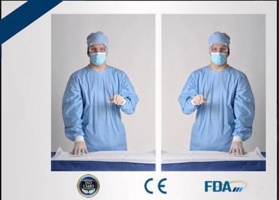 China Eco Friendly Disposable Non Woven Isolation Gown With Fluid Resistance for sale