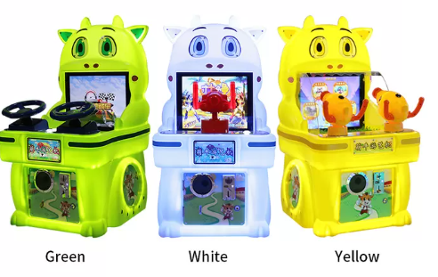 Wholesale Coin-operated Animal Cartoon Dual Player Kids Arcade Game Machine With LED Light 1