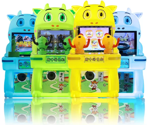 Wholesale Coin-operated Animal Cartoon Dual Player Kids Arcade Game Machine With LED Light 0