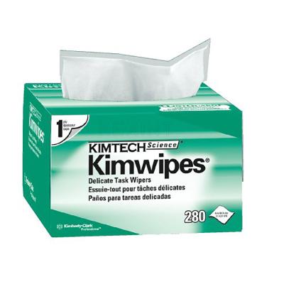 China Kimwipes Dust Free Paper Fiber Optic Cleaning Wipes 100 % Wood Pulp Cleaning Paper for sale