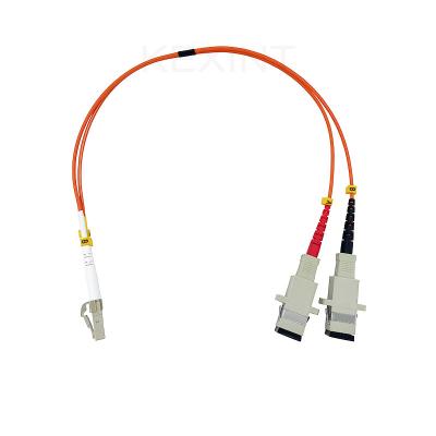 China KEXINT Fiber Optic Patch Cord Cable 1ft LC Male To SC Female Multimode 50/125 2.0mm Duplex for sale
