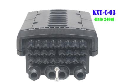 China 96 Core  4 Into 24 Out Multicore Joint Fiber Optic Closure Enclosure Outdoor IP68 1 X 16 PLC Splitter Support for sale