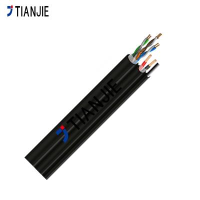 China UTP CAT6 Outdoor Composite Power Cable 18AWG  PE Jacket for sale