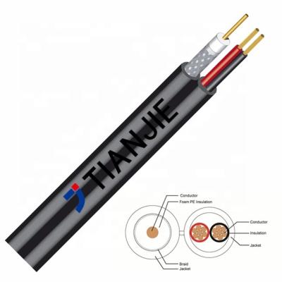 China 75 Ohm Coax Coaxial Composite Power Cable RG59+2C 0.5mm PVC Jacket for sale
