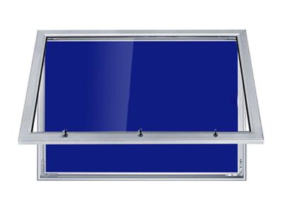 China Blue Office Bulletin Board Aluminum Frame Hiding Wall Mounting Style for sale