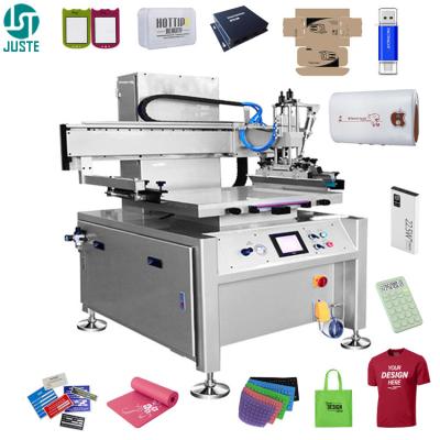 China Máquina de impresión de pantalla de seda semiautomática electrónica HMI Impresora digital de cama plana para bolsas de patineta artículo plano en venta