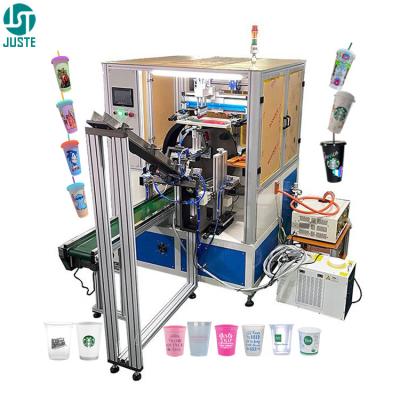 China Ampoule Screen Printer Cnc Full Servo Motor Automatic Rotater 4 Three Colour 3-Color Silk Screen Printing Machine for sale