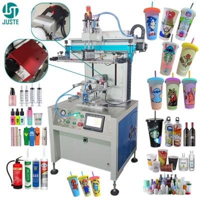 China Manual cup tube mug screen printer automatic cured mini cap spice lotion gel polish bottle silk screen printing machine for sale