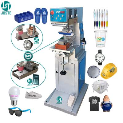 中国 Round Tray Pad Printing Machine 1Color Heating UV Curing Ink Unloading Vertical PCB Control Pad Printer With Spare Parts 販売のため
