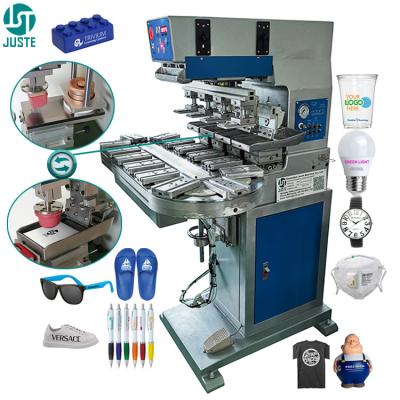 China Closed Ink Cup Conveyor Pad Printer 3 4 Color 300C Automatic Electric Big Oil Sealed Cup Gripper Pad Printing Machine for sale