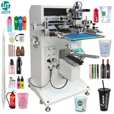 China Servo motor automatic screen printing machine cnc plc system silk screen printer for cured adult face cream cap bottle for sale