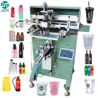 China Multi color cup silk screen printers machine 2 4 6 color uv plastic coffee paper cup semi auto screen printing machine for sale