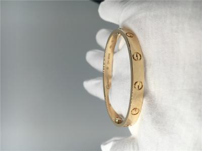 China Oro amarillo de la pulsera del amor, pulsera hecha a mano del brazalete del amor para el regalo en venta