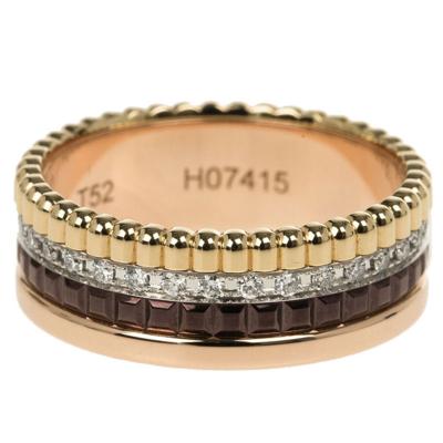 China VS Diamond 18K Gold Jewellery Quatre Classic Small Ring With Diamonds Size 52 for sale